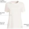 Lands’ End Women’s Relaxed American-Grown Supima Cotton Crew Neck T-Shirt(Ivory)