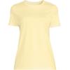 Lands’ End Women’s Relaxed American-Grown Supima Cotton Crew Neck T-Shirt(Pale Yellow)