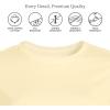 Lands’ End Women’s Relaxed American-Grown Supima Cotton Crew Neck T-Shirt(Pale Yellow)