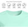 Lands’ End Women’s Relaxed American-Grown Supima Cotton Crew Neck T-Shirt(Spring Green)
