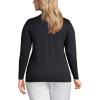 Lands’ End Women’s Relaxed American-Grown Supima Cotton Long Sleeve Crew Neck T-Shirt(Black)