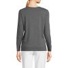 Lands’ End Women’s Relaxed American-Grown Supima Cotton Long Sleeve Crew Neck T-Shirt(Charcoal Heather)