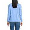 Lands’ End Women’s Relaxed American-Grown Supima Cotton Long Sleeve Crew Neck T-Shirt(Clear Blue Sky)