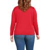 Lands’ End Women’s Relaxed American-Grown Supima Cotton Long Sleeve Crew Neck T-Shirt(Compass Red)