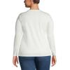 Lands’ End Women’s Relaxed American-Grown Supima Cotton Long Sleeve Crew Neck T-Shirt(Ivory)