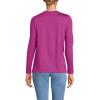 Lands’ End Women’s Relaxed American-Grown Supima Cotton Long Sleeve Crew Neck T-Shirt(Light Raspberry Sorbet)