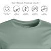Lands’ End Women’s Relaxed American-Grown Supima Cotton Long Sleeve Crew Neck T-Shirt(Lily Pad Green)
