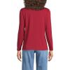 Lands’ End Women’s Relaxed American-Grown Supima Cotton Long Sleeve Crew Neck T-Shirt(Regal Garnet)