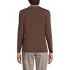 Lands’ End Women’s Relaxed American-Grown Supima Cotton Long Sleeve Crew Neck T-Shirt(Rich Coffee)