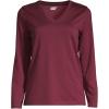 Lands’ End Women’s Relaxed American-Grown Supima Cotton Long Sleeve V-Neck T-Shirt(1x Plus)