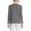 Lands’ End Women’s Relaxed American-Grown Supima Cotton Long Sleeve V-Neck T-Shirt(Charcoal Heather)