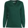 Lands’ End Women’s Relaxed American-Grown Supima Cotton Long Sleeve V-Neck T-Shirt(Pine Valley)