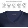 Lands’ End Women’s Relaxed American-Grown Supima Cotton Long Sleeve V-Neck T-Shirt(Radiant Navy)