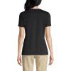 Lands’ End Women’s Relaxed American-Grown Supima Cotton V-Neck T-Shirt(Black)