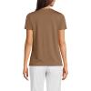 Lands’ End Women’s Relaxed American-Grown Supima Cotton V-Neck T-Shirt(Dark Jute Brown)