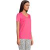 Lands’ End Women’s Relaxed American-Grown Supima Cotton V-Neck T-Shirt(Hot Pink)