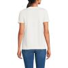 Lands’ End Women’s Relaxed American-Grown Supima Cotton V-Neck T-Shirt(Ivory)