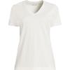 Lands’ End Women’s Relaxed American-Grown Supima Cotton V-Neck T-Shirt(Ivory)