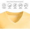 Lands’ End Women’s Relaxed American-Grown Supima Cotton V-Neck T-Shirt(Simply Yellow)