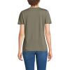 Lands’ End Women’s Relaxed American-Grown Supima Cotton V-Neck T-Shirt(Soft Olive Drab)