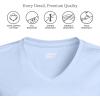 Lands’ End Women’s Relaxed American-Grown Supima Cotton V-Neck T-Shirt(Soft Sky Blue)