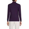 Lands’ End Women’s Relaxed Cotton Long Sleeve Mock Turtleneck Shirt(Blackberry)