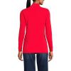 Lands’ End Women’s Relaxed Cotton Long Sleeve Mock Turtleneck Shirt(Compass Red)