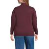 Lands’ End Women’s Relaxed Cotton Long Sleeve Mock Turtleneck Shirt(Lush Burgundy)