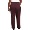 Lands’ End Women’s Relaxed Fit Sport Knit High Rise Pants – Soft Cotton Pull-On with Elastic Waist(Lush Burgundy)