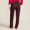 Lands’ End Women’s Relaxed Fit Sport Knit High Rise Pants – Soft Cotton Pull-On with Elastic Waist(Lush Burgundy)