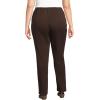 Lands’ End Women’s Relaxed Fit Sport Knit High Rise Pants – Soft Cotton Pull-On with Elastic Waist(Rich Coffee)