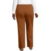 Lands’ End Women’s Relaxed Fit Sport Knit High Rise Pants – Soft Cotton Pull-On with Elastic Waist(Russet Brown)