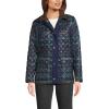 Lands’ End Women’s Reversible Barn Quilted Jacket(Black/Navy Plaid)