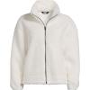 Lands’ End Women’s Shearling Zip Front Fleece Jacket(Ivory)