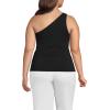Lands’ End Women’s Slender One Shoulder Top(Black)