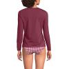 Lands’ End Women’s Sunshade UPF 50 Long Sleeve Relaxed Rash Guard(Burgundy Spritz)