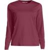 Lands’ End Women’s Sunshade UPF 50 Long Sleeve Relaxed Rash Guard(Burgundy Spritz)
