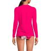 Lands’ End Women’s Sunshade UPF 50 Long Sleeve Relaxed Rash Guard(Coral Rubies)