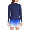 Lands’ End Women’s Sunshade UPF 50 Long Sleeve Relaxed Rash Guard(Deep Sea Navy)