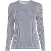 Lands’ End Women’s Sunshade UPF 50 Long Sleeve Relaxed Rash Guard(Deep Sea Navy Mini Stripe)