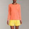 Lands’ End Women’s Sunshade UPF 50 Long Sleeve Relaxed Rash Guard(Papaya Orange)