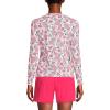 Lands’ End Women’s Sunshade UPF 50 Long Sleeve Relaxed Rash Guard(White Multi Paisley Floral)