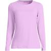 Lands’ End Women’s Sunshade UPF 50 Long Sleeve Relaxed Rash Guard(Wild Lilac)