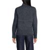 Lands’ End Women’s Sweater Fleece Snap Neck Pullover Jacket(Black Heather)