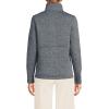 Lands’ End Women’s Sweater Fleece Snap Neck Pullover Jacket(Charcoal Heather)