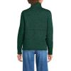 Lands’ End Women’s Sweater Fleece Snap Neck Pullover Jacket(Evergreen Heather)