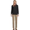 Lands’ End Womens Thermacheck 100 Fleece Jacket Black Tall Medium