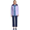 Lands’ End Womens UL Packable Hooded Long Down Jacket Lavender Cloud Regular Large