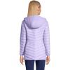 Lands’ End Womens UL Packable Hooded Long Down Jacket Lavender Cloud Regular Large