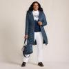 Lands’ End Women’s Ultralight Packable Long Down Coat(Vintage Blue)